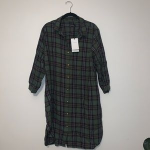 NWT! Zara Plaid Button Down Dress